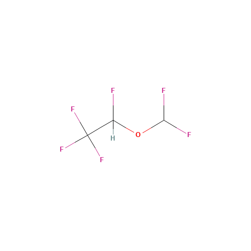 DIFLUOROMETHYL 1,2,2,2-TETRAFLUOROETHYL ETHER (CAS: 57041-67-5) - Chemical Structure and Molecular Formula 