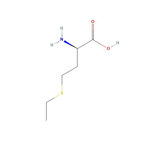 D-ETHIONINE (CAS: 535-32-0) - Chemical Structure and Molecular Formula 