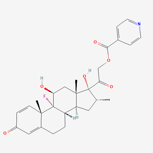 DEXAMETHASONE ISONICOTINATE (CAS: 2265-64-7) - Chemical Structure and Molecular Formula 