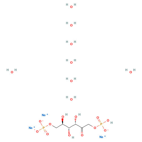 D-Fructose-1,6-diphosphate trisodium salt octahydrate (CAS: 81028-91-3) - Chemical Structure and Molecular Formula 