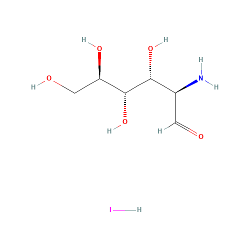 2-amino-2-deoxy-D-glucose hydroiodide (CAS: 14999-44-1) - Chemical Structure and Molecular Formula 