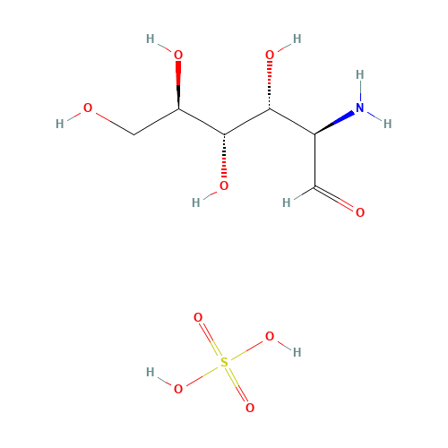 D-Glucosamine sulfate (CAS: 29031-19-4) - Chemical Structure and Molecular Formula 
