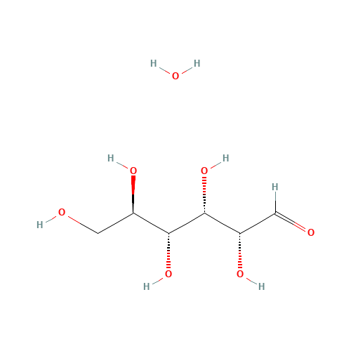 D-Glucose monohydrate (CAS: 5996-10-1) - Chemical Structure and Molecular Formula 