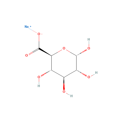 D-GLUCURONIC ACID SODIUM SALT MONOHYDRATE (CAS: 4934-42-3) - Chemical Structure and Molecular Formula 