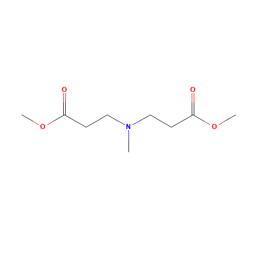 Methyl N-(3-methoxy-3-oxopropyl)-N-methyl-beta-alaninate (CAS: 105-71-5) - Chemical Structure and Molecular Formula 