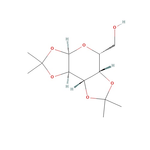 1,2:3,4-Di-O-isopropylidene-D-galactopyranose (CAS: 4064-06-6) - Chemical Structure and Molecular Formula 