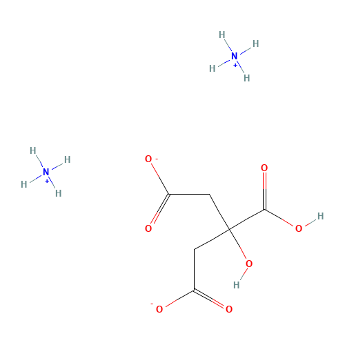 Ammonium citrate dibasic (CAS: 3012-65-5) - Chemical Structure and Molecular Formula 