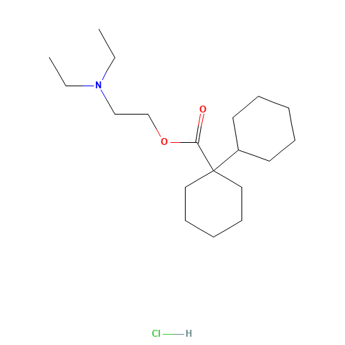 DICYCLOMINE HYDROCHLORIDE (CAS: 67-92-5) - Chemical Structure and Molecular Formula 