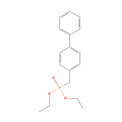 DIETHYL (4-BIPHENYLYLMETHYL)PHOSPHONATE (CAS: 30818-70-3) - Chemical Structure and Molecular Formula 