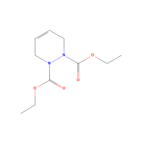DIETHYL 1,2,3,6-TETRAHYDROPYRIDAZINE-1,2-DICARBOXYLATE (CAS: 35691-30-6) - Chemical Structure and Molecular Formula 