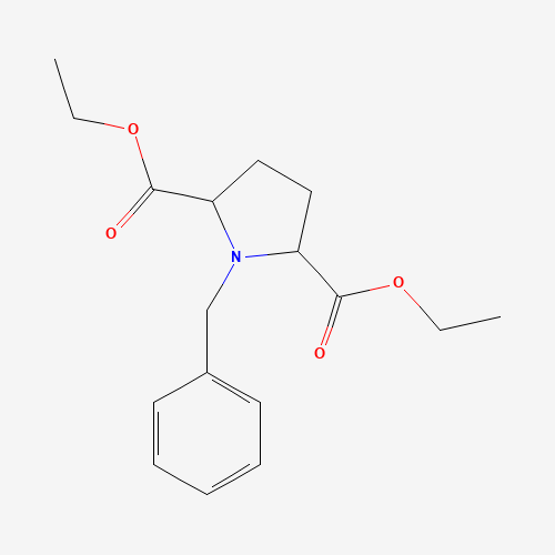 DIETHYL 1-BENZYLPYRROLIDINE-2,5-DICARBOXYLATE (CAS: 17740-40-8) - Chemical Structure and Molecular Formula 