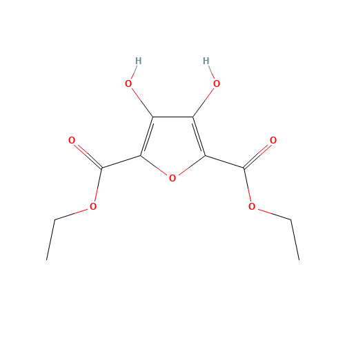 DIETHYL 3,4-DIHYDROXYFURAN-2,5-DICARBOXYLATE (CAS: 6270-57-1) - Chemical Structure and Molecular Formula 