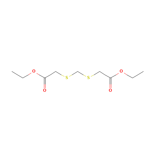 DIETHYL METHYLENEBIS(2-THIOACETATE) (CAS: 61713-23-3) - Chemical Structure and Molecular Formula 