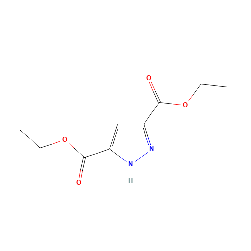 DIETHYL 3,5-PYRAZOLEDICARBOXYLATE (CAS: 37687-24-4) - Chemical Structure and Molecular Formula 
