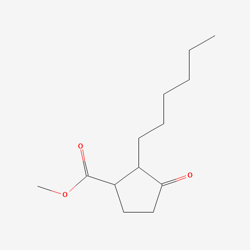 2-HEXYL-3-OXO-CYCLOPENTANECARBOXYLIC ACID,METHYL ESTER (CAS: 37172-53-5) - Chemical Structure and Molecular Formula 