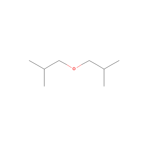 DIISOBUTYL ETHER (CAS: 628-55-7) - Chemical Structure and Molecular Formula 