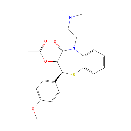 Diltiazem (CAS: 42399-41-7) - Chemical Structure and Molecular Formula 