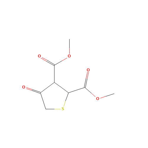 4-OXOTETRAHYDROTHIOPHENE-2,3-DICARBOXYLIC ACID DIMETHYL ESTER (CAS: 38293-63-9) - Chemical Structure and Molecular Formula 