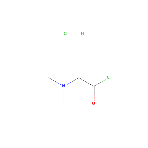 DIMETHYLAMINOACETYL CHLORIDE HYDROCHLORIDE (CAS: 60853-81-8) - Chemical Structure and Molecular Formula 