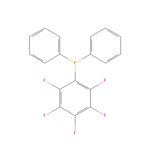 DIPHENYL(PENTAFLUOROPHENYL)PHOSPHINE (CAS: 5525-95-1) - Chemical Structure and Molecular Formula 