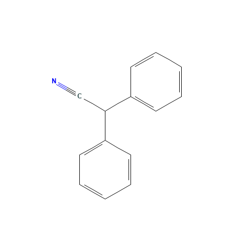 Diphenylacetonitrile (CAS: 86-29-3) - Chemical Structure and Molecular Formula 