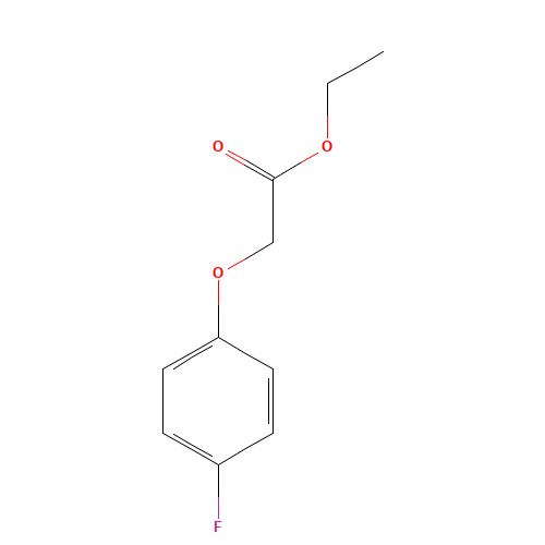 (4-FLUOROPHENOXY) ACETIC ACID ETHYL ESTER (CAS: 777-87-7) - Chemical Structure and Molecular Formula 