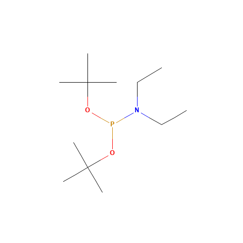 Di-tert-butyl N,N-diethylphosphoramidite (CAS: 117924-33-1) - Chemical Structure and Molecular Formula 