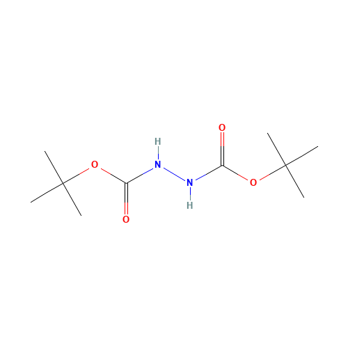 DI-TERT-BUTYL HYDRAZODICARBOXYLATE (CAS: 16466-61-8) - Chemical Structure and Molecular Formula 