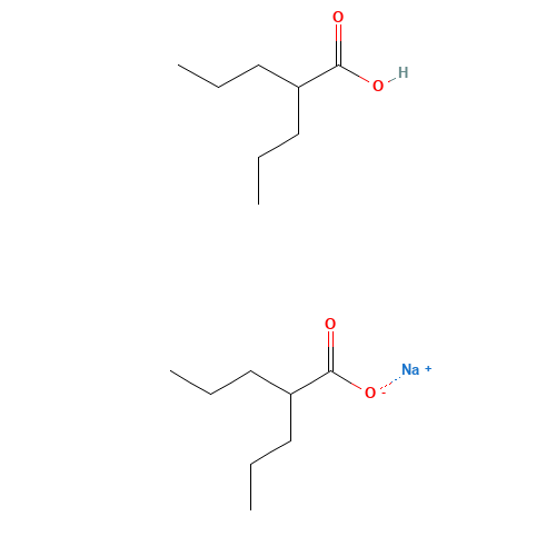 Divalproex sodium (CAS: 76584-70-8) - Chemical Structure and Molecular Formula 