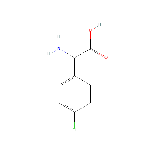 DL-4-Chlorophenylglycine (CAS: 6212-33-5) - Chemical Structure and Molecular Formula 