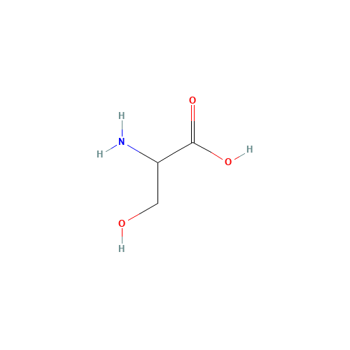 DL-Serine (CAS: 302-84-1) - Chemical Structure and Molecular Formula 