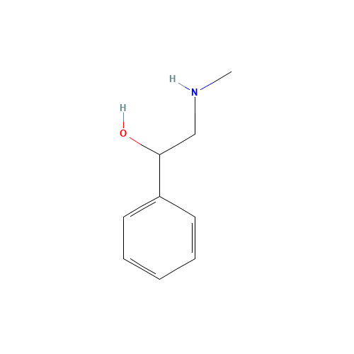 DL-ALPHA-(METHYLAMINOMETHYL)BENZYL ALCOHOL (CAS: 68579-60-2) - Chemical Structure and Molecular Formula 