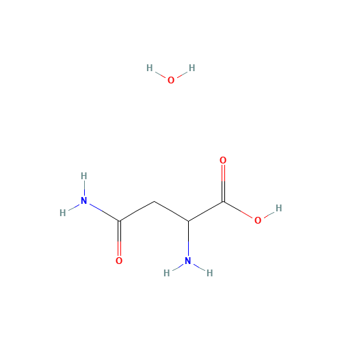 DL-Asparagine monohydrate (CAS: 3130-87-8) - Chemical Structure and Molecular Formula 