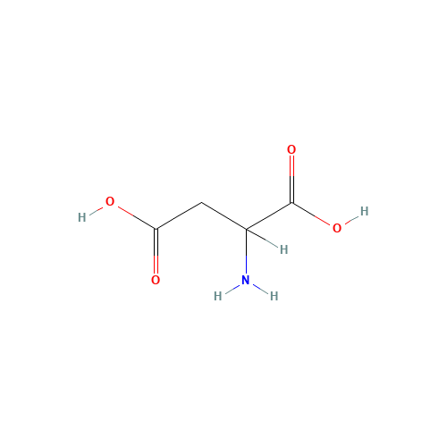 DL-Aspartic acid (CAS: 617-45-8) - Chemical Structure and Molecular Formula 