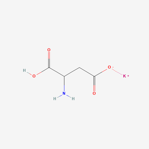 Potassium hydrogen DL-aspartate (CAS: 923-09-1) - Chemical Structure and Molecular Formula 
