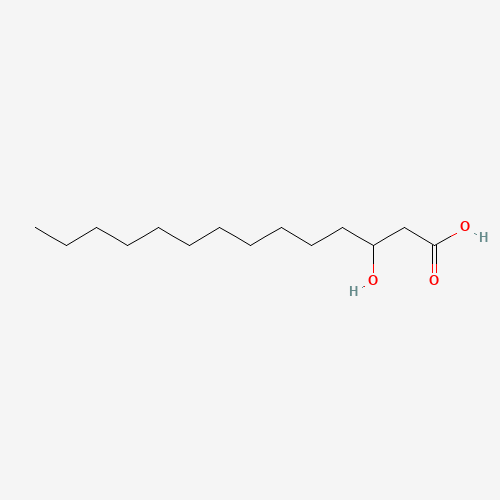 DL-B-HYDROXYMYRISTIC ACID (CAS: 3422-31-9) - Chemical Structure and Molecular Formula 