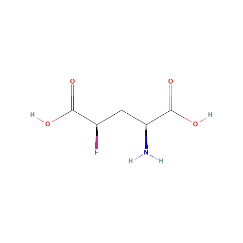DL-ERYTHRO-4-FLUOROGLUTAMIC ACID (CAS: 91383-48-1) - Chemical Structure and Molecular Formula 