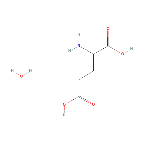 DL-Glutamic acid monohydrate (CAS: 19285-83-7) - Chemical Structure and Molecular Formula 
