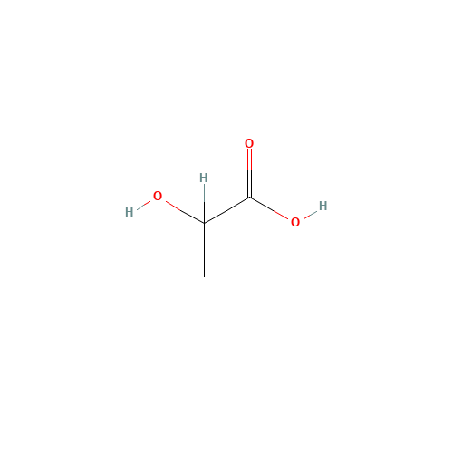 DL-Lactic acid (CAS: 598-82-3) - Chemical Structure and Molecular Formula 
