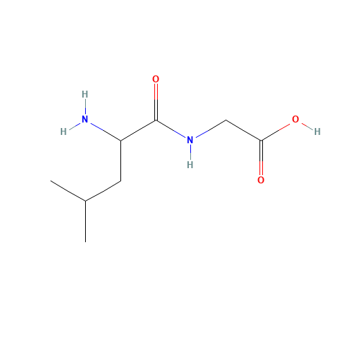 DL-LEUCYL-GLYCINE (CAS: 615-82-7) - Chemical Structure and Molecular Formula 