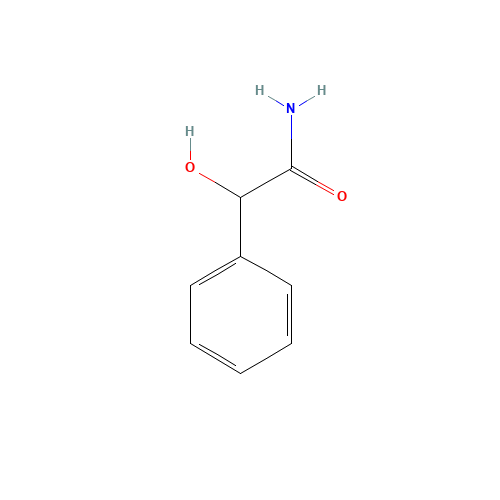DL-MANDELAMIDE (CAS: 4358-86-5) - Chemical Structure and Molecular Formula 