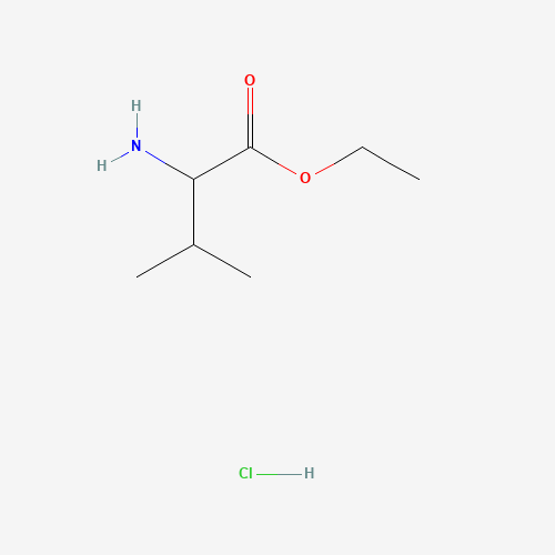 DL-VALINE ETHYL ESTER HYDROCHLORIDE (CAS: 23358-42-1) - Chemical Structure and Molecular Formula 