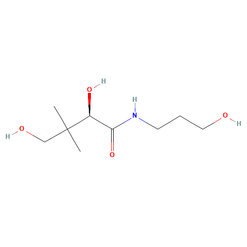 Dexpanthenol (CAS: 81-13-0) - Chemical Structure and Molecular Formula 
