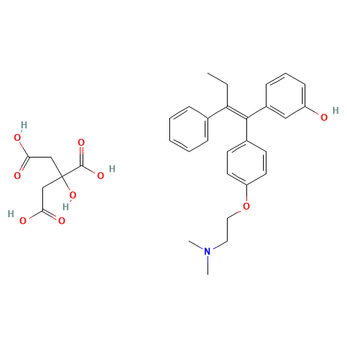 Droloxifene citrate (CAS: 97752-20-0) - Chemical Structure and Molecular Formula 