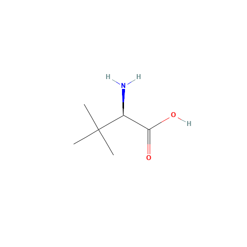 D-tert-Butylglycine (CAS: 26782-71-8) - Chemical Structure and Molecular Formula 