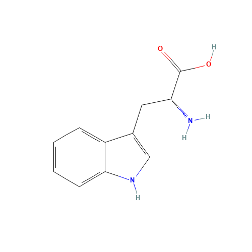 D(+)-Tryptophan (CAS: 153-94-6) - Chemical Structure and Molecular Formula 
