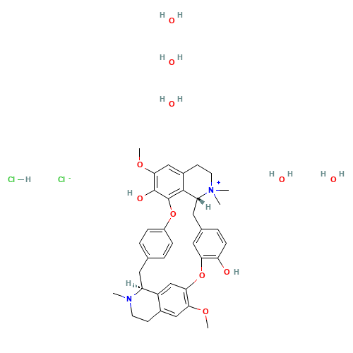 (+)-TUBOCURARINE CHLORIDE PENTAHYDRATE (CAS: 6989-98-6) - Chemical Structure and Molecular Formula 