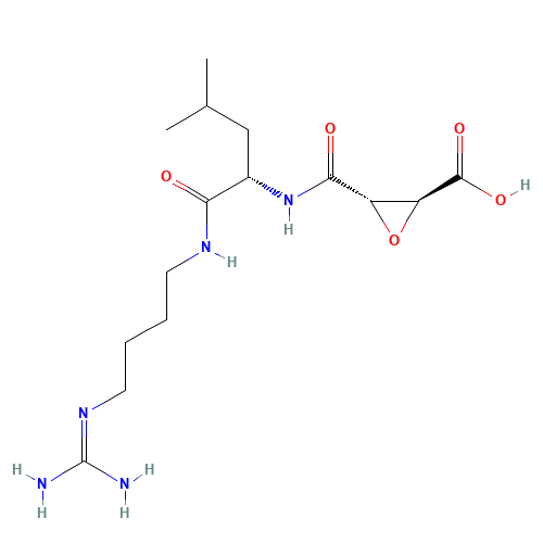 (L-3-TRANS-CARBOXYOXIRANE-2-CARBONYL)-L-LEUCYLAGMATINE HEMIHYDRATE (CAS: 66701-25-5) - Related Chemical Product