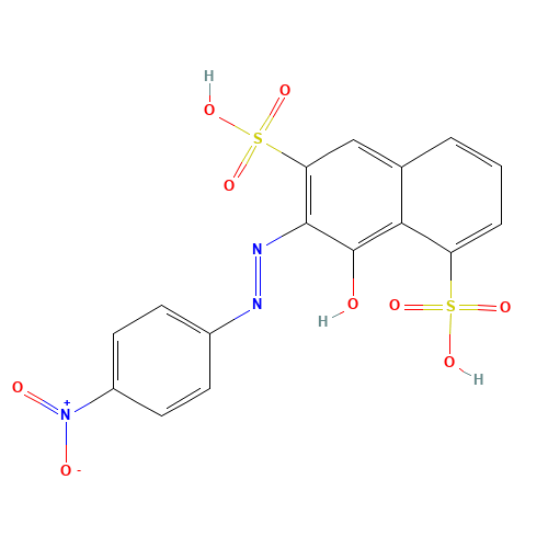 disodium 8-hydroxy-7-[(4-nitrophenyl)azo]naphthalene-1,6-disulphonate (CAS: 84540-31-8) - Chemical Structure and Molecular Formula 