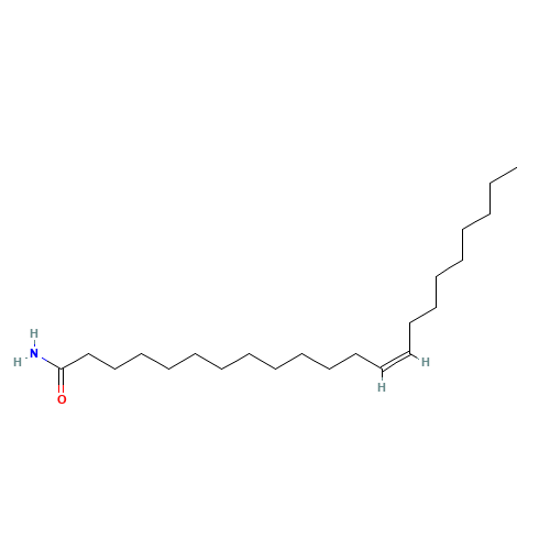 cis-13-Docosenoamide (CAS: 112-84-5) - Chemical Structure and Molecular Formula 